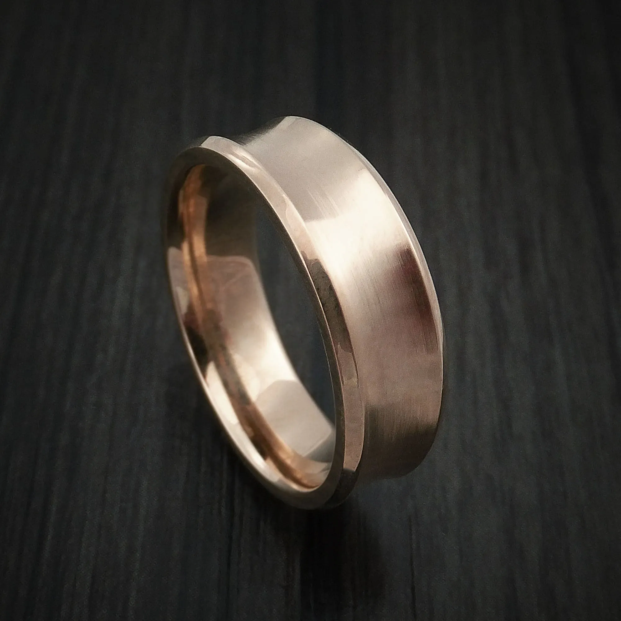 14K Rose Gold Classic Style Wedding Men's Band Custom Made