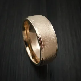 14K Rose Gold Classic Style Wedding Men's Band Custom Made