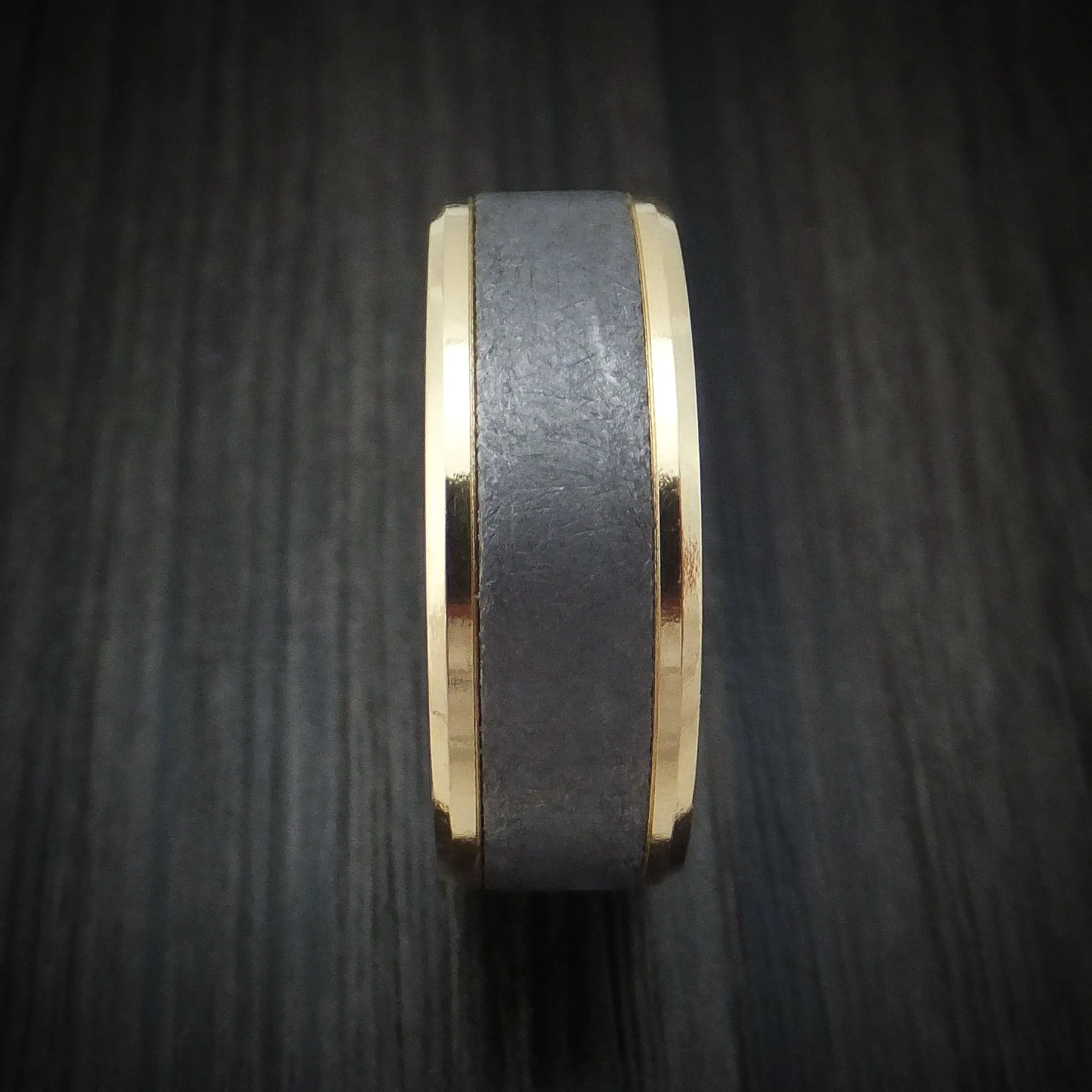 14K Yellow Gold and Tantalum Men's Ring