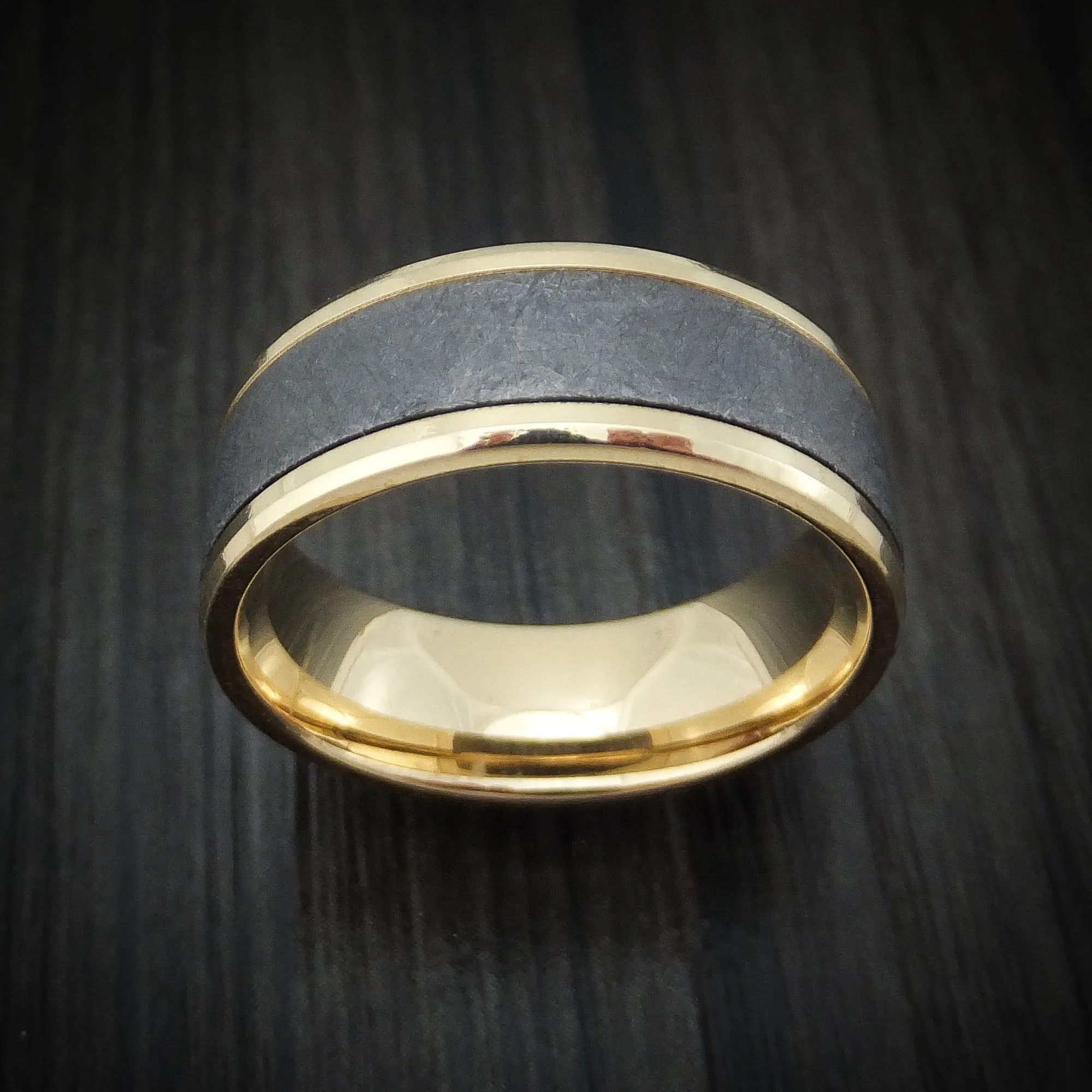 14K Yellow Gold and Tantalum Men's Ring