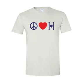 2023 Hillel Bella Tri-blend Peace Love Hillel Tee