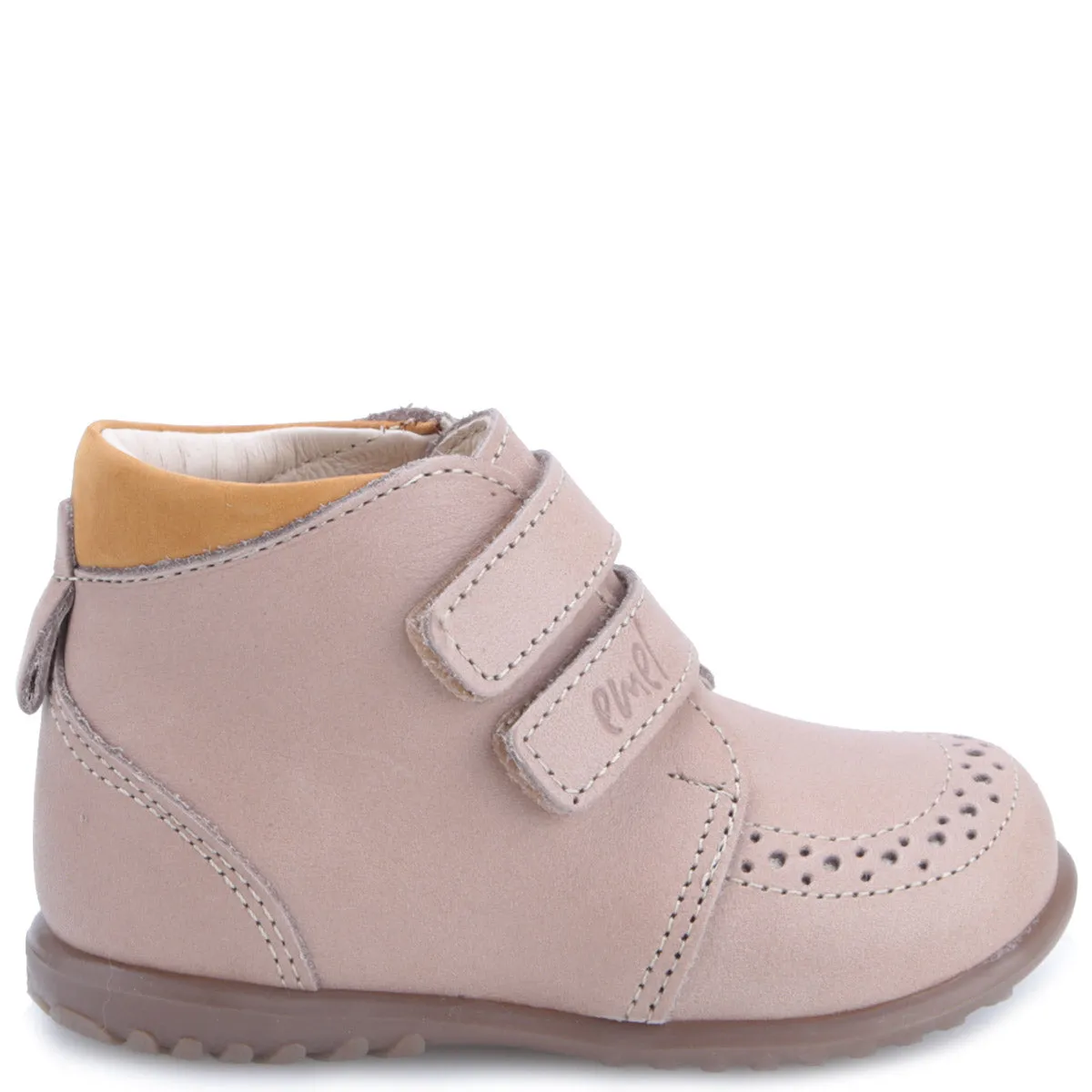 (2439B-11) Emel first shoes Beige velcro