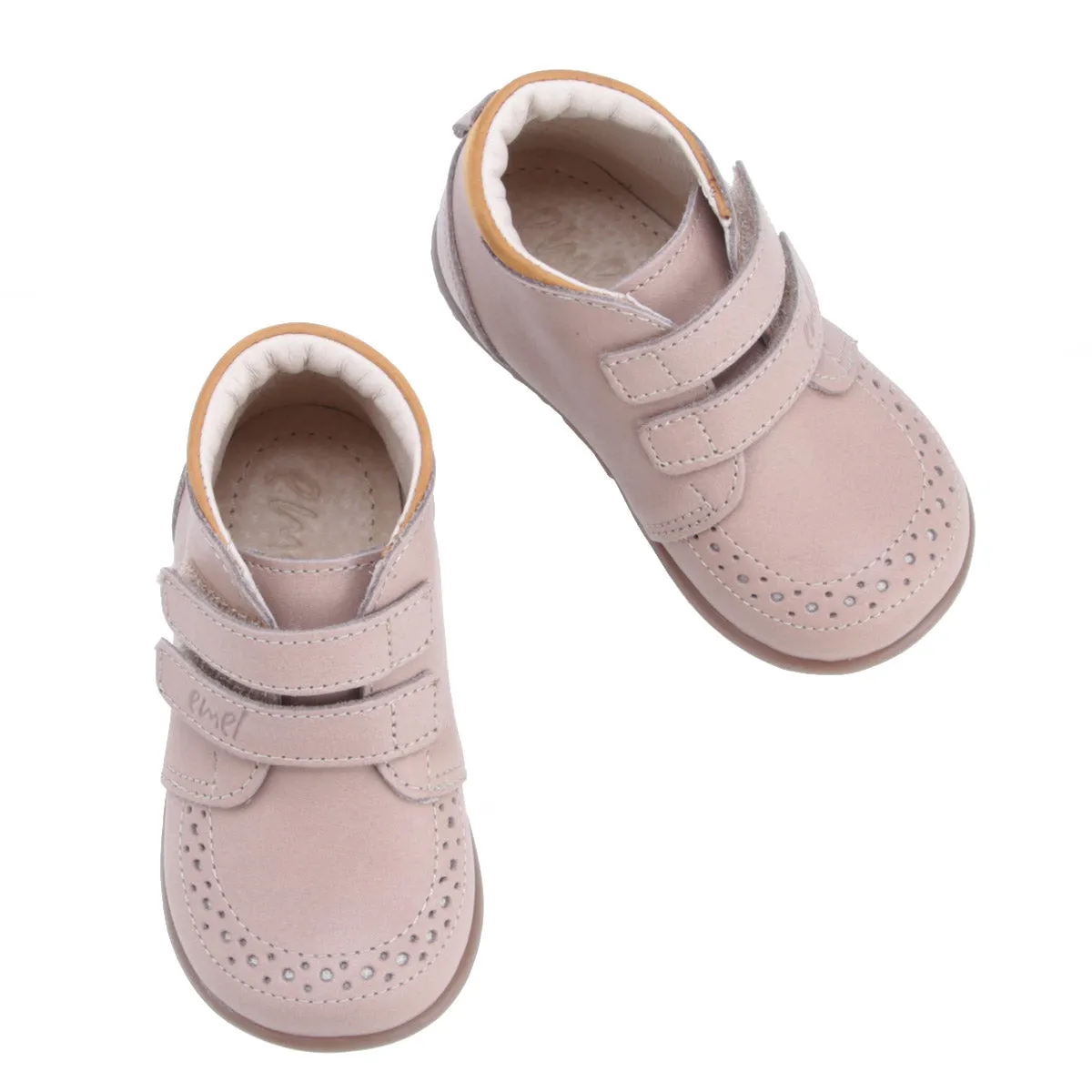 (2439B-11) Emel first shoes Beige velcro