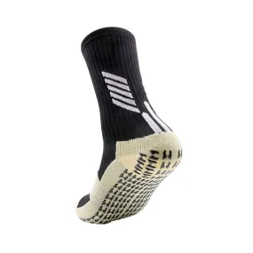 3 Pack Kids Football Grip Socks Black