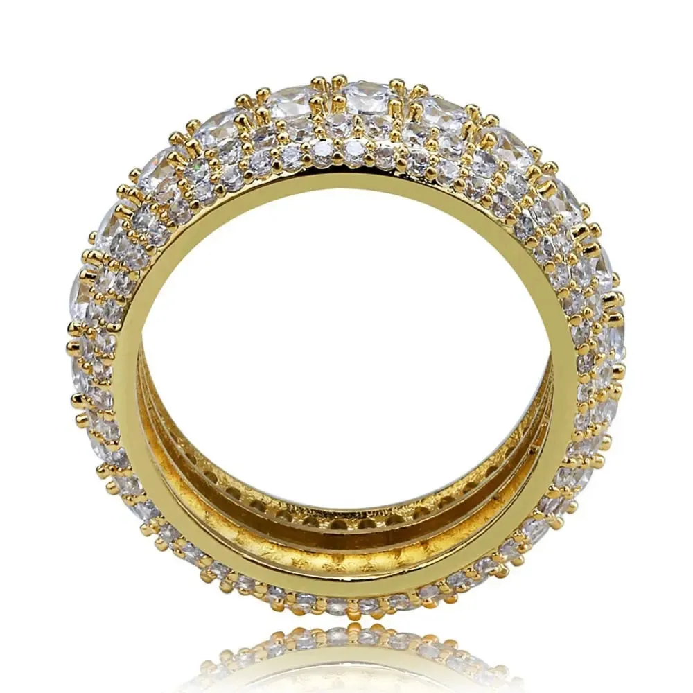 5 Layer Diamond Band Ring in Yellow Gold