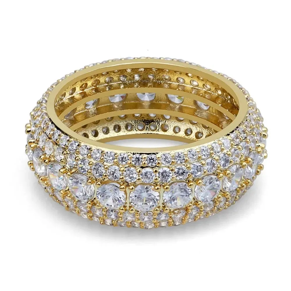 5 Layer Diamond Band Ring in Yellow Gold