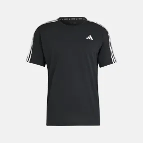 Adidas Own The Run 3 Stripes Men's Running T-shirt -Black