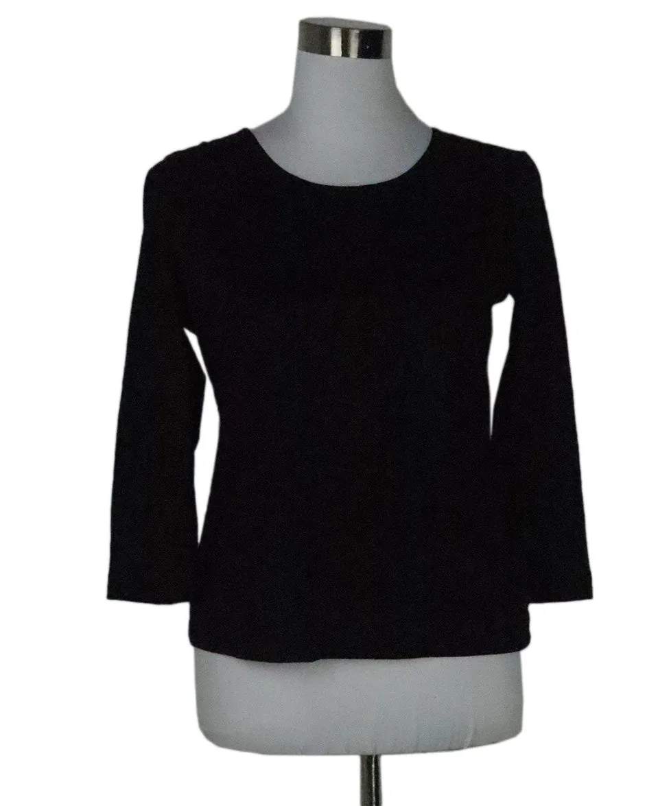 Akris Black Cotton Top sz 10