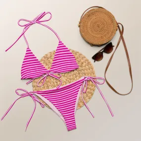 All-over print recycled string bikini