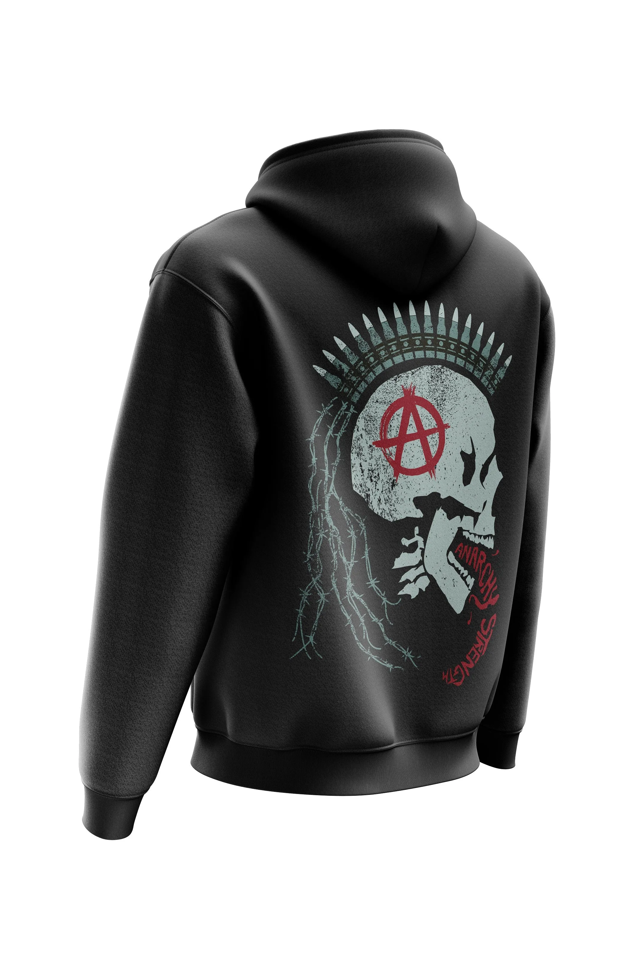 AS 'BULLET PUNK' HOODIE   TEE COMBO - BLACK