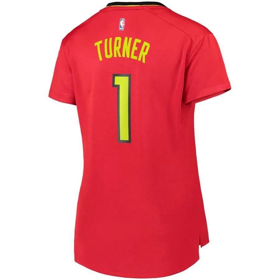 Atlanta Hawks Evan Turner Fanatics Branded Replica Fast Break Statement Jersey Womens - Red | Ireland F1142O8