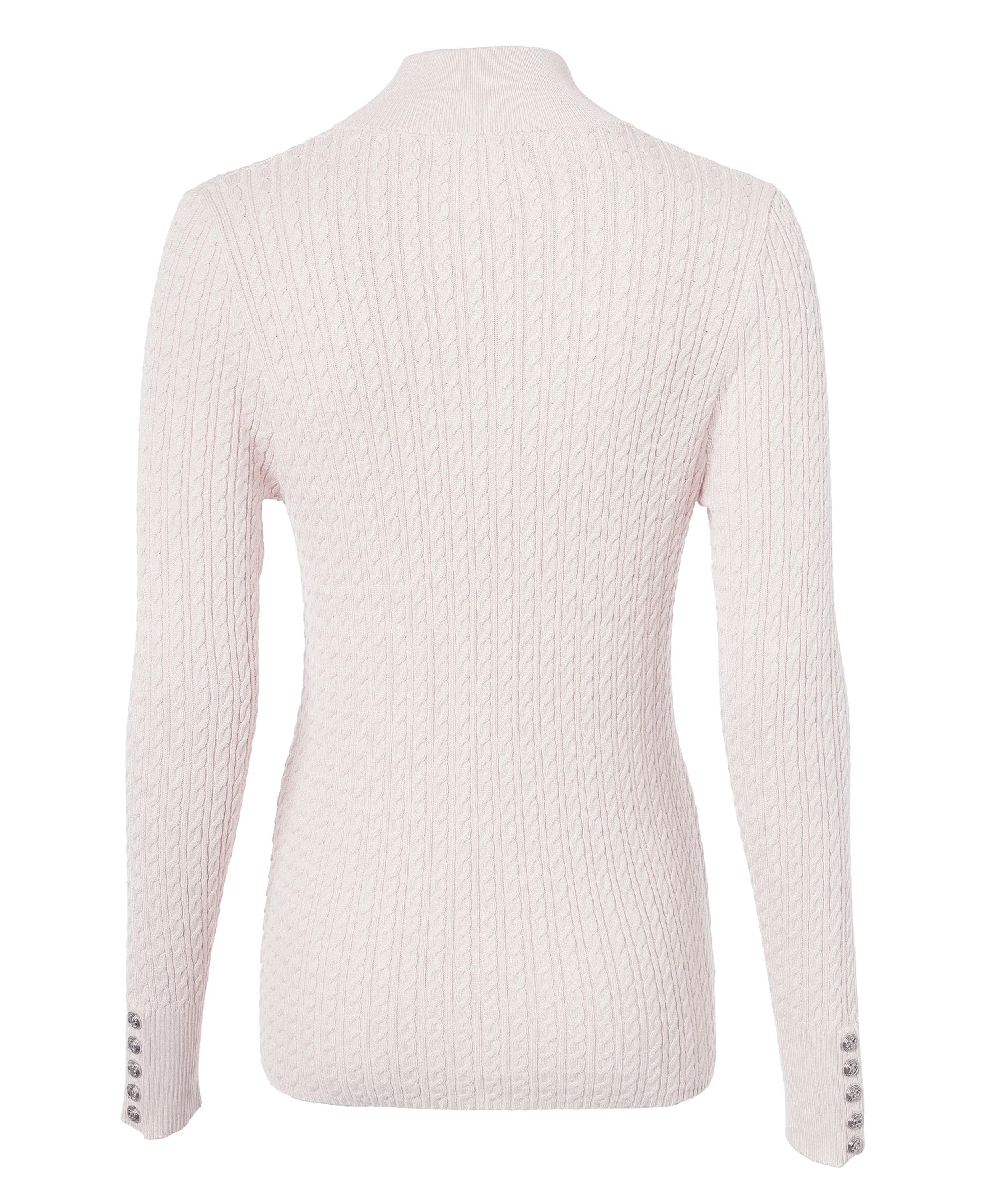 Ava Half Zip Knit - Soft Pink