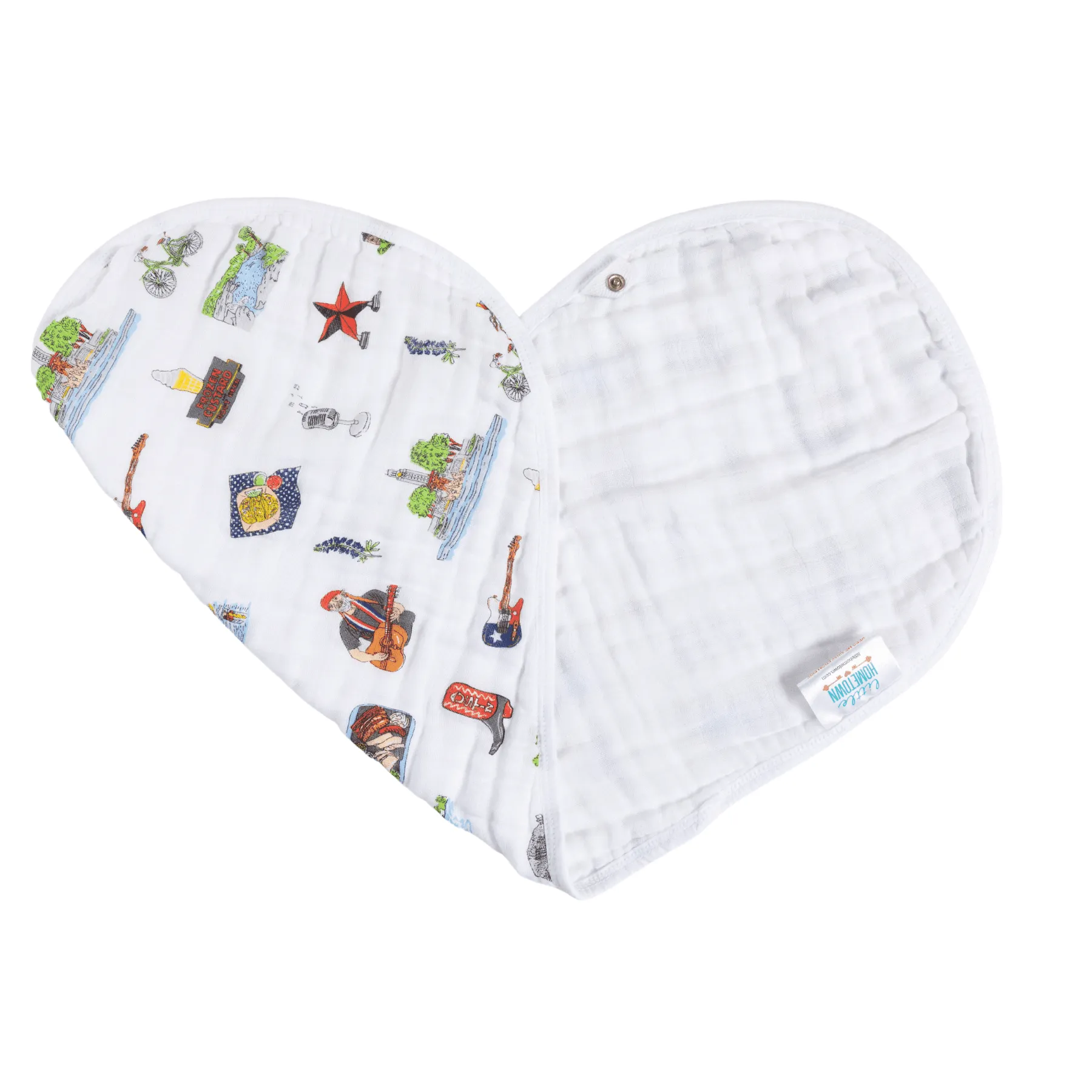 Baby Burp Cloth & Bib Combo: Austin