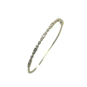 Baguette & Round Bezel Bangle