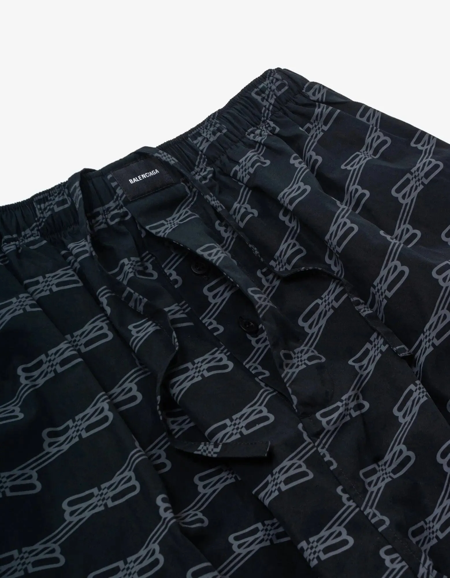 Balenciaga Black BB Monogram Pyjama Pants