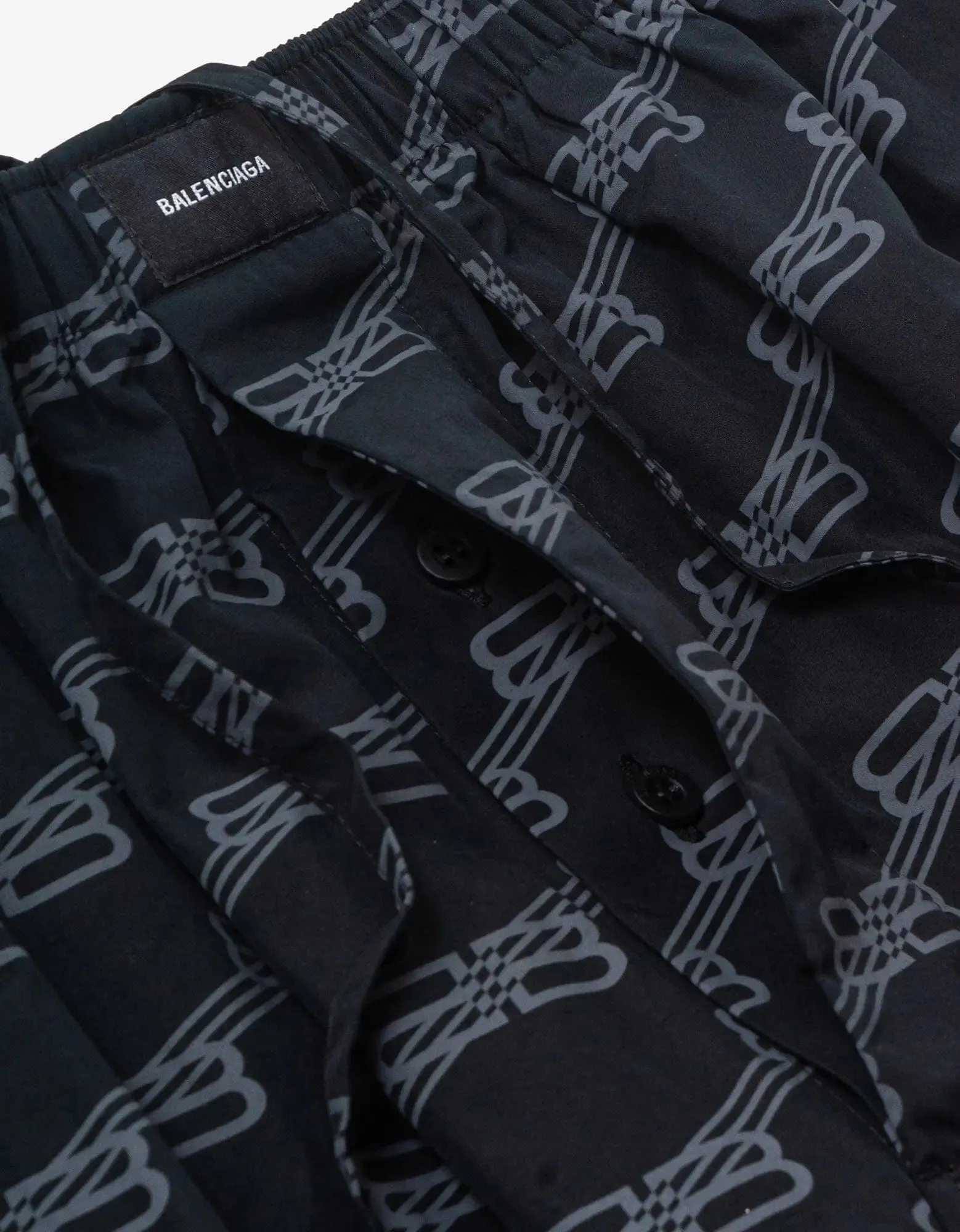 Balenciaga Black BB Monogram Pyjama Pants