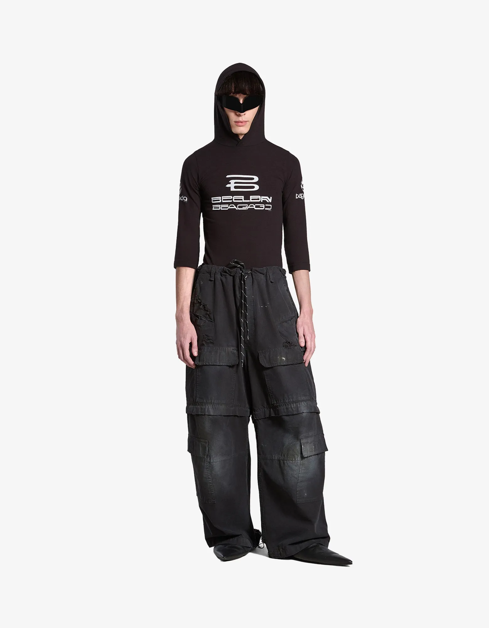 Balenciaga Black Large Cargo Trousers