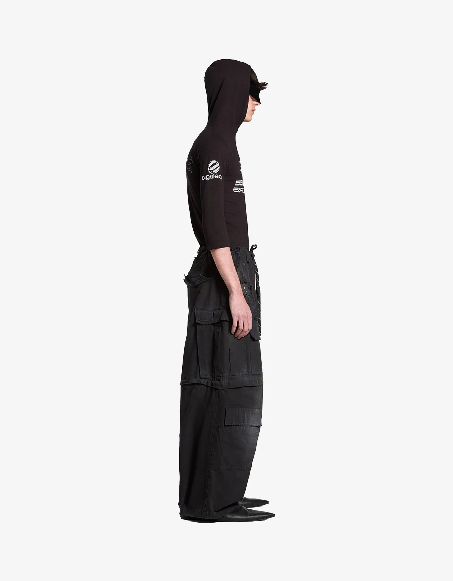 Balenciaga Black Large Cargo Trousers