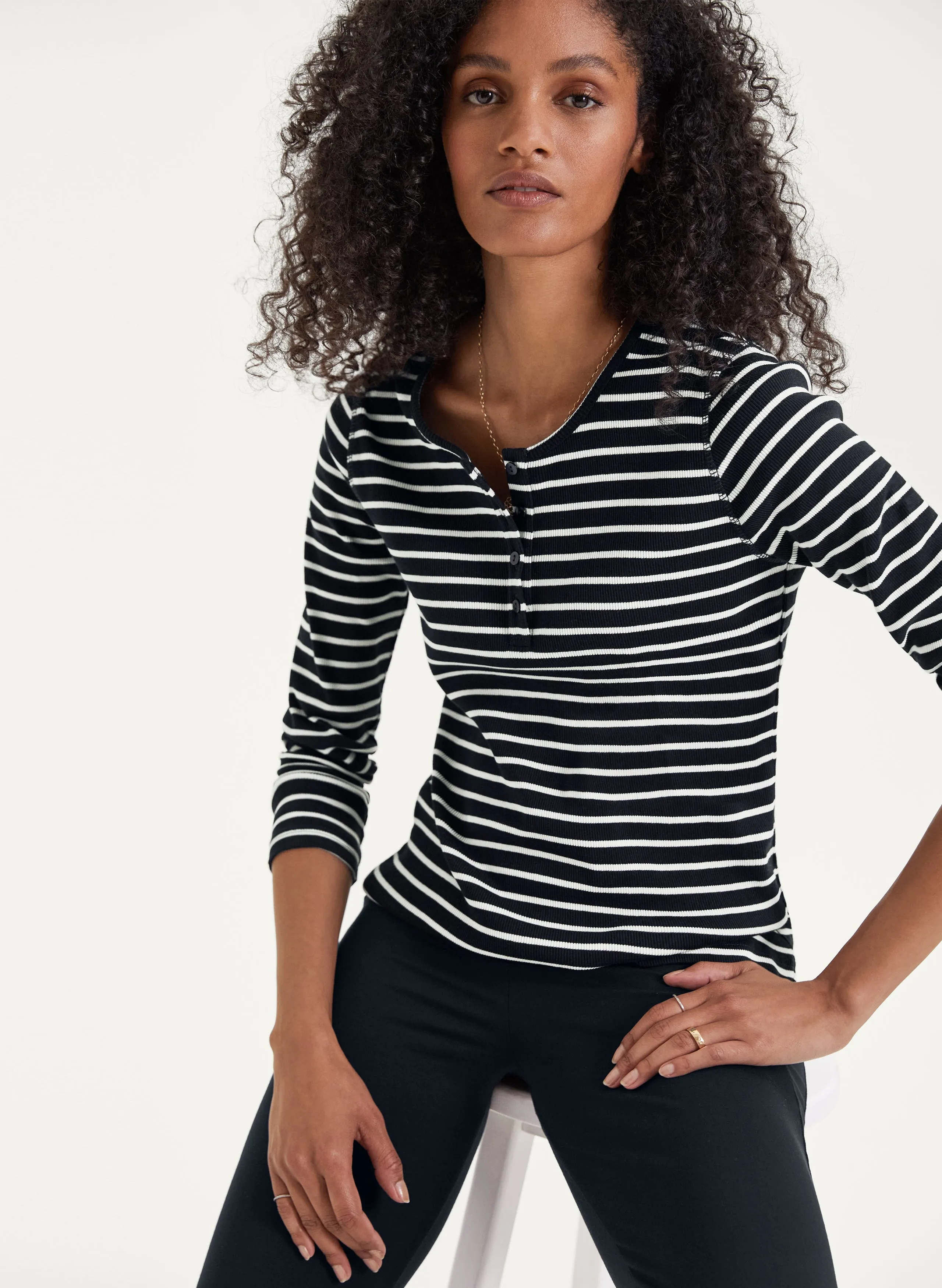 Baukjen Essentials Organic Cotton Henley Top