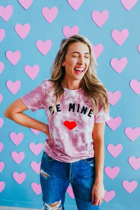 Be Mine Mauve Tie Dye Graphic Tee