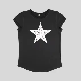 Black Organic Cotton Star T-Shirt