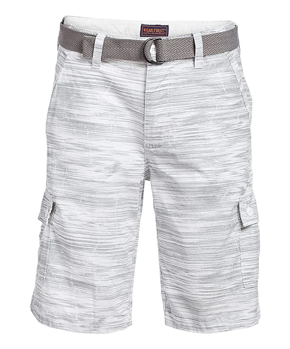 Bleached Stripe Cargo Short