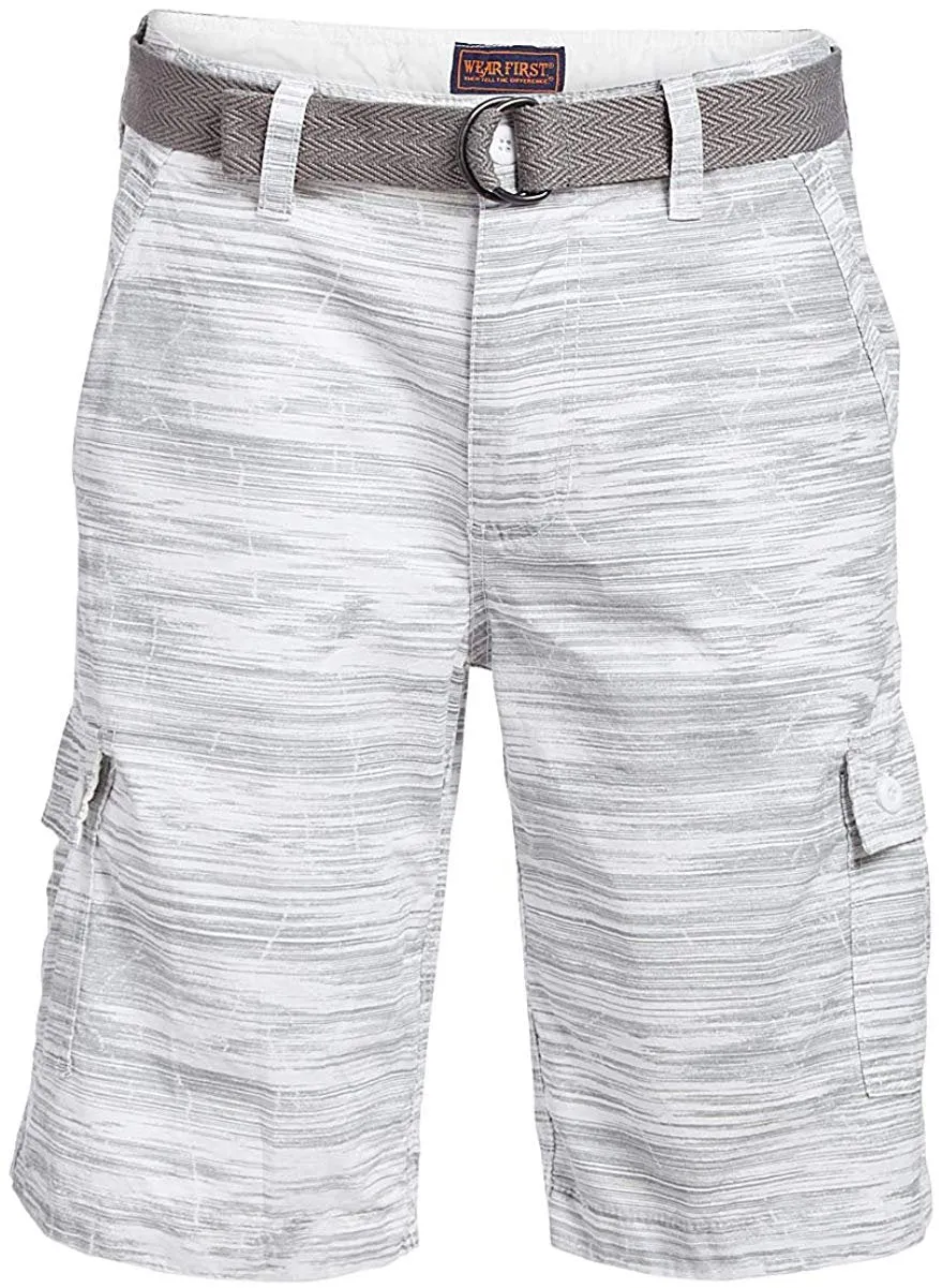 Bleached Stripe Cargo Short