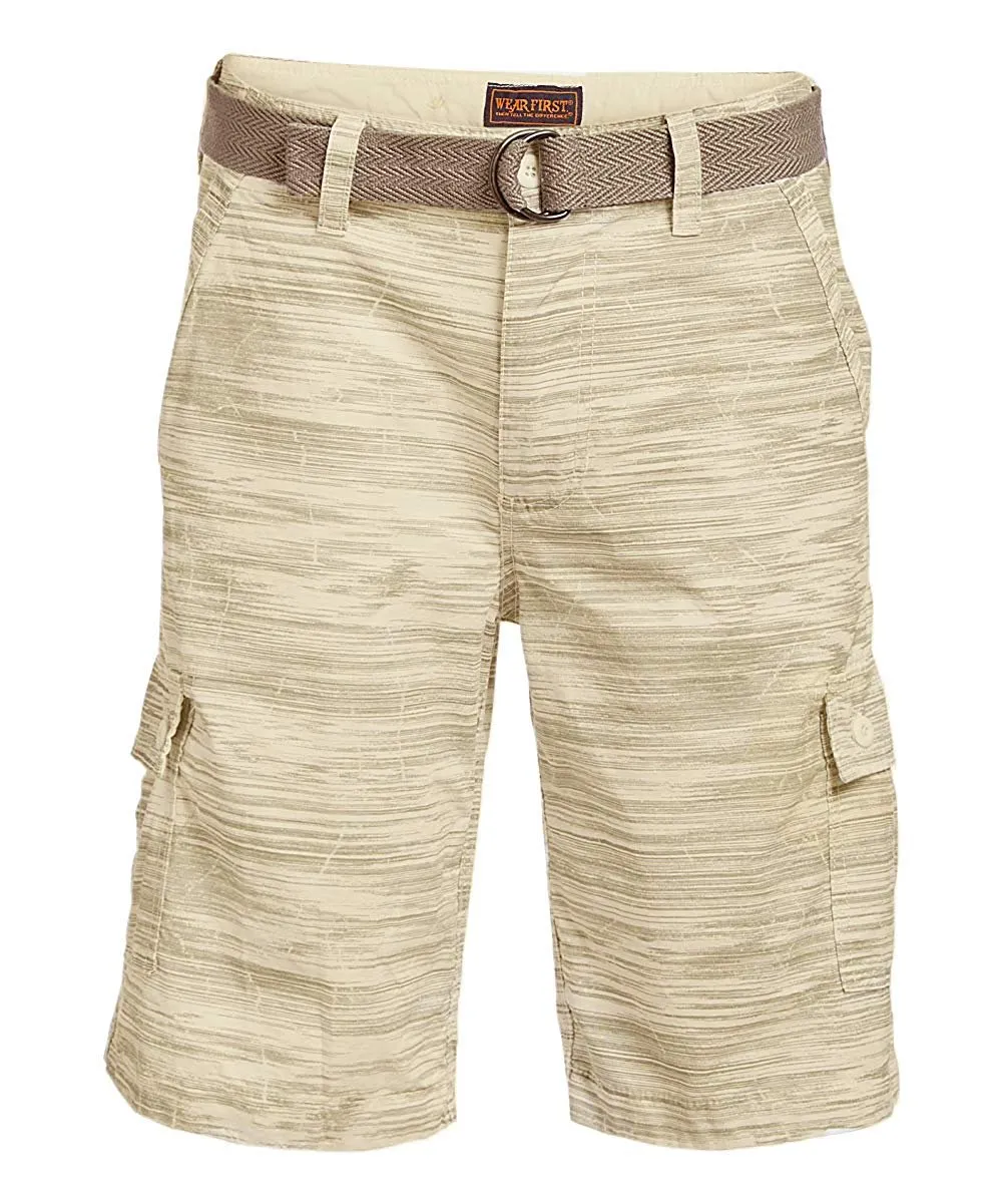 Bleached Stripe Cargo Short