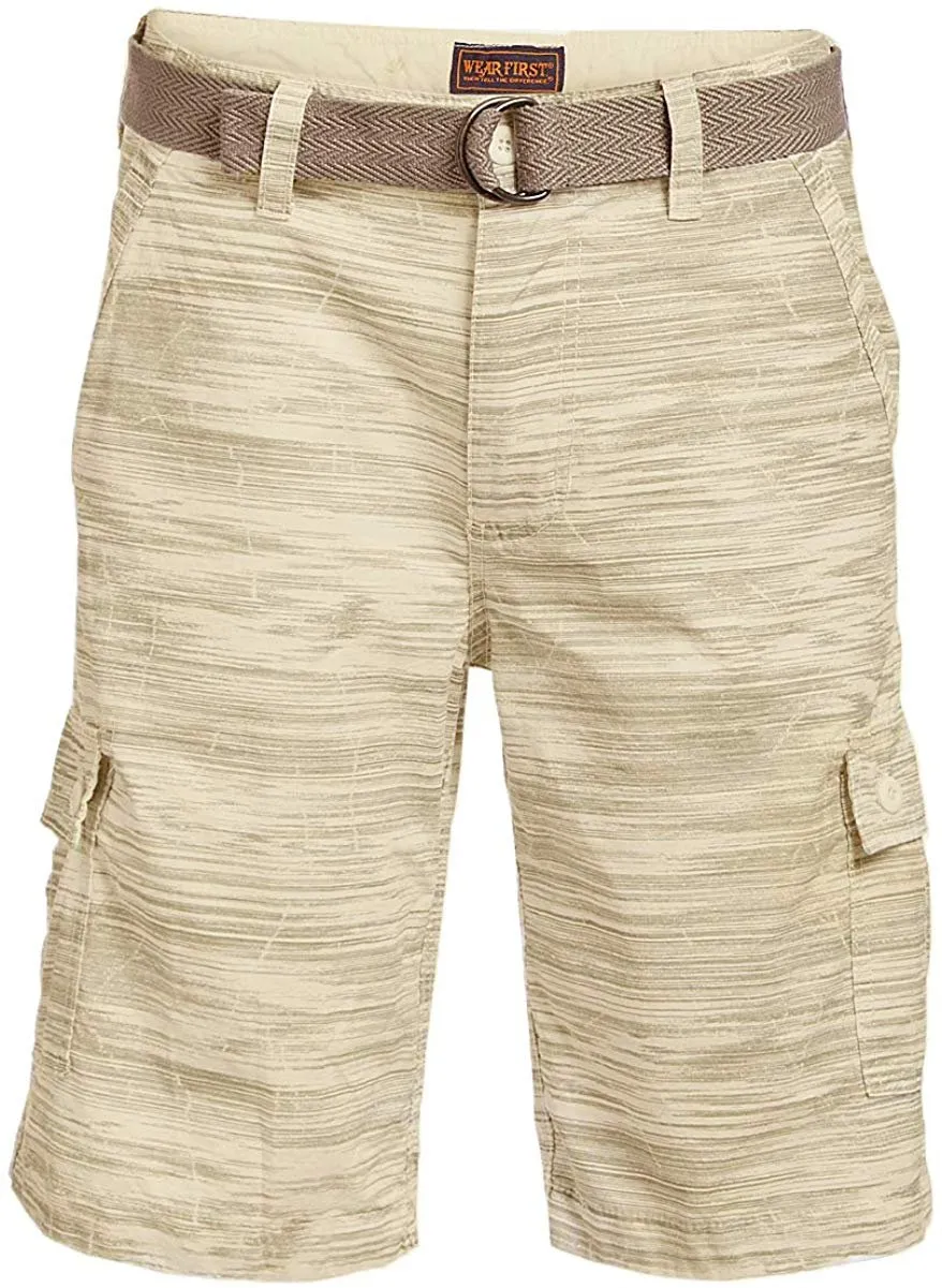 Bleached Stripe Cargo Short