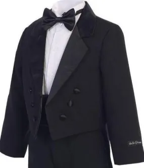 Boys Long Tail Black Tuxedo