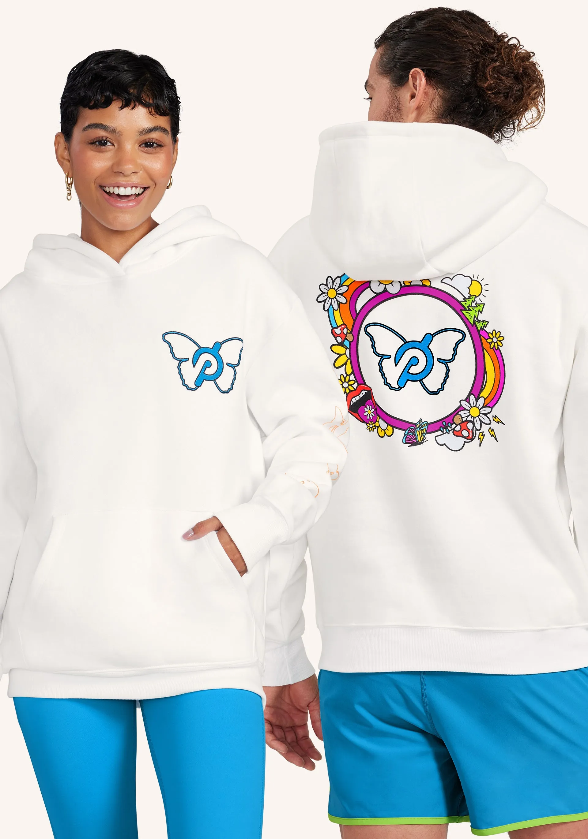 Brittany Allen x Peloton Rainbow Butterfly Unisex Hoodie