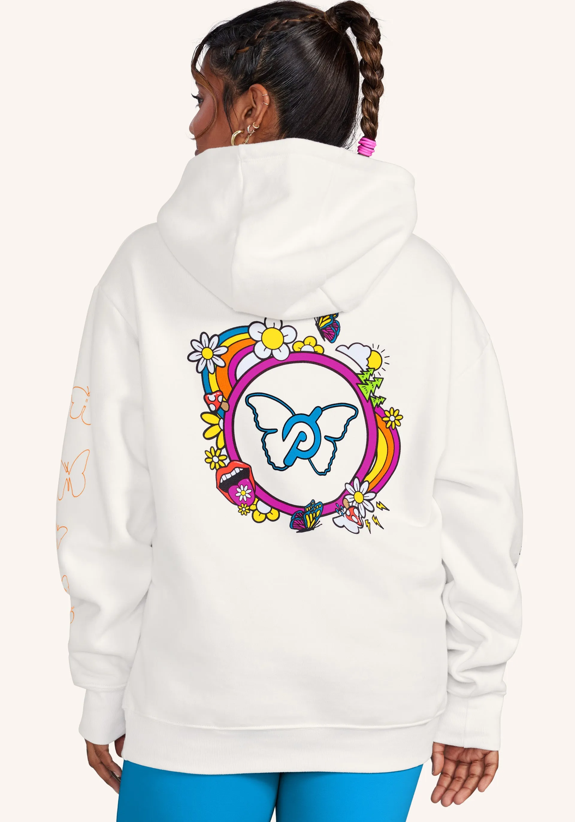 Brittany Allen x Peloton Rainbow Butterfly Unisex Hoodie