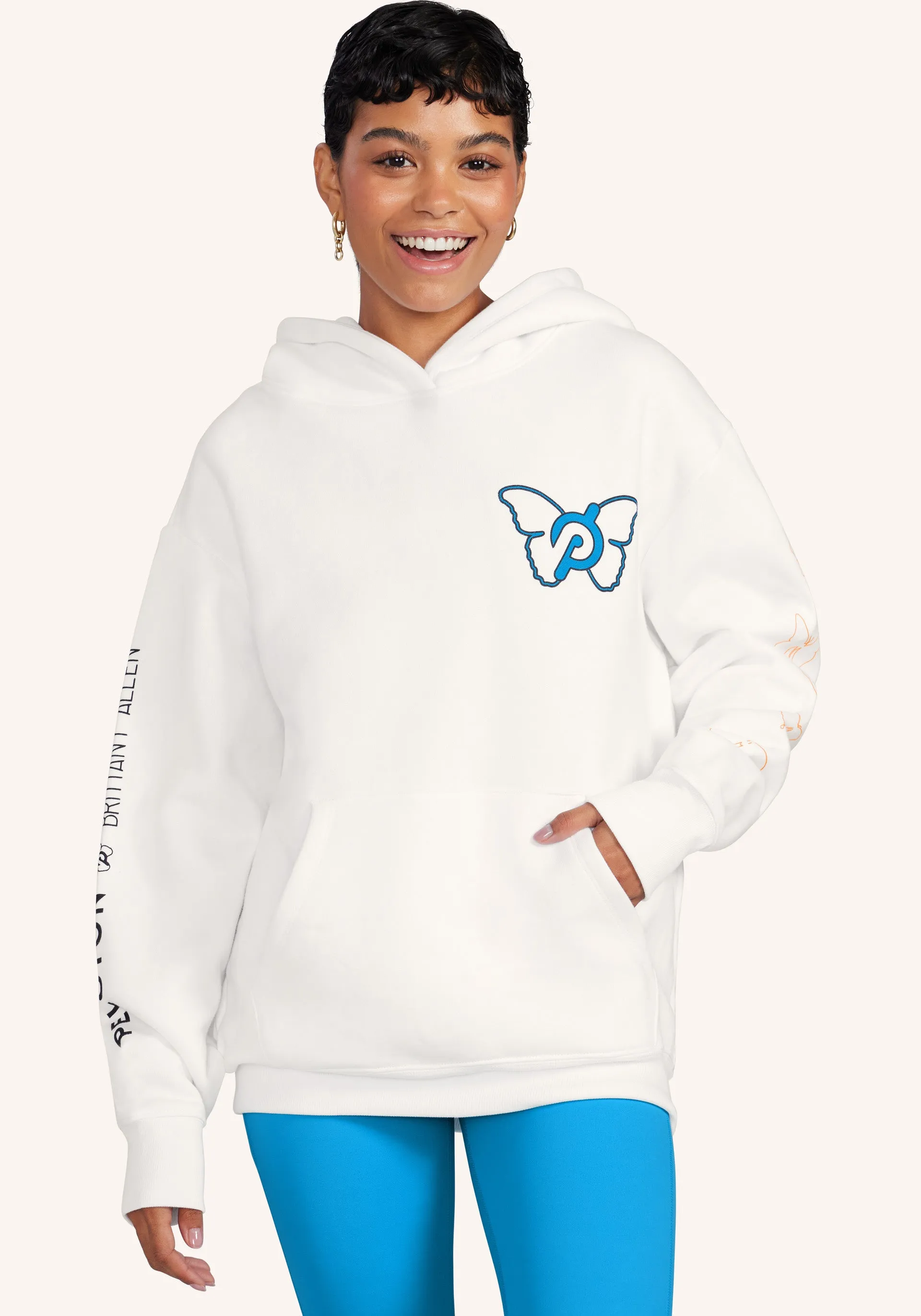 Brittany Allen x Peloton Rainbow Butterfly Unisex Hoodie