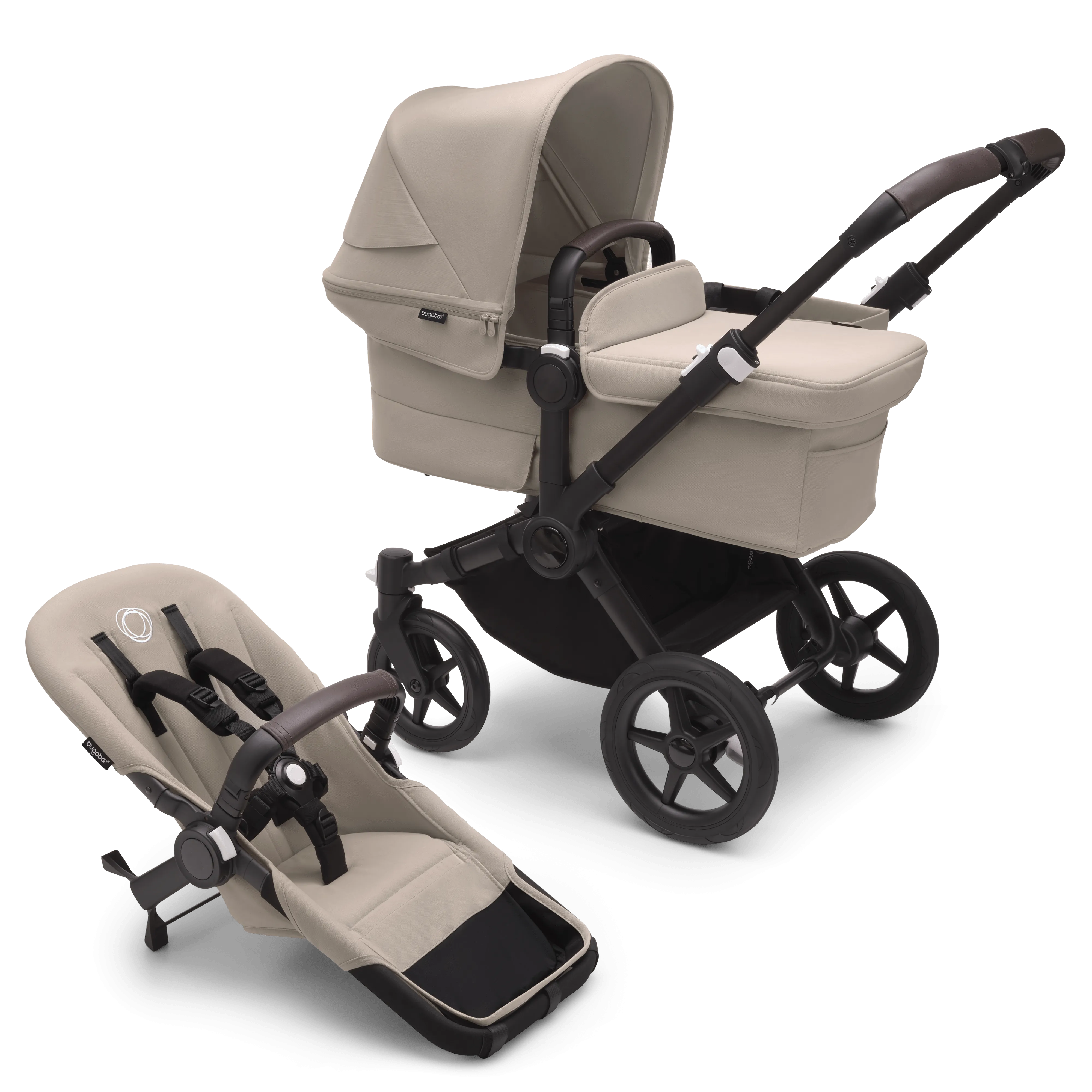 Bugaboo Donkey 5 Twin - Black/Desert Taupe/Desert Taupe