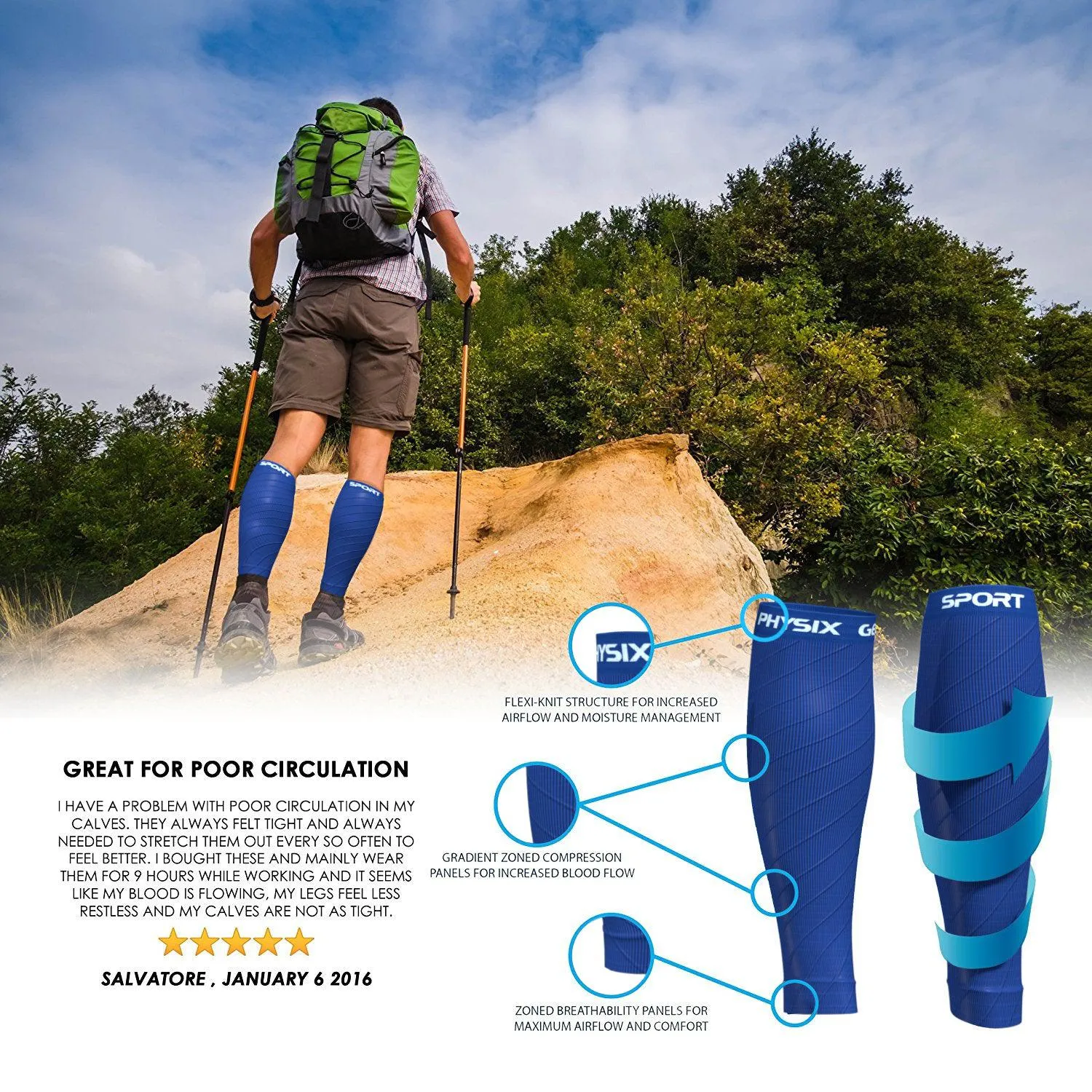 Calf Compression Sleeves - Support and Comfort for Active Lifestyles