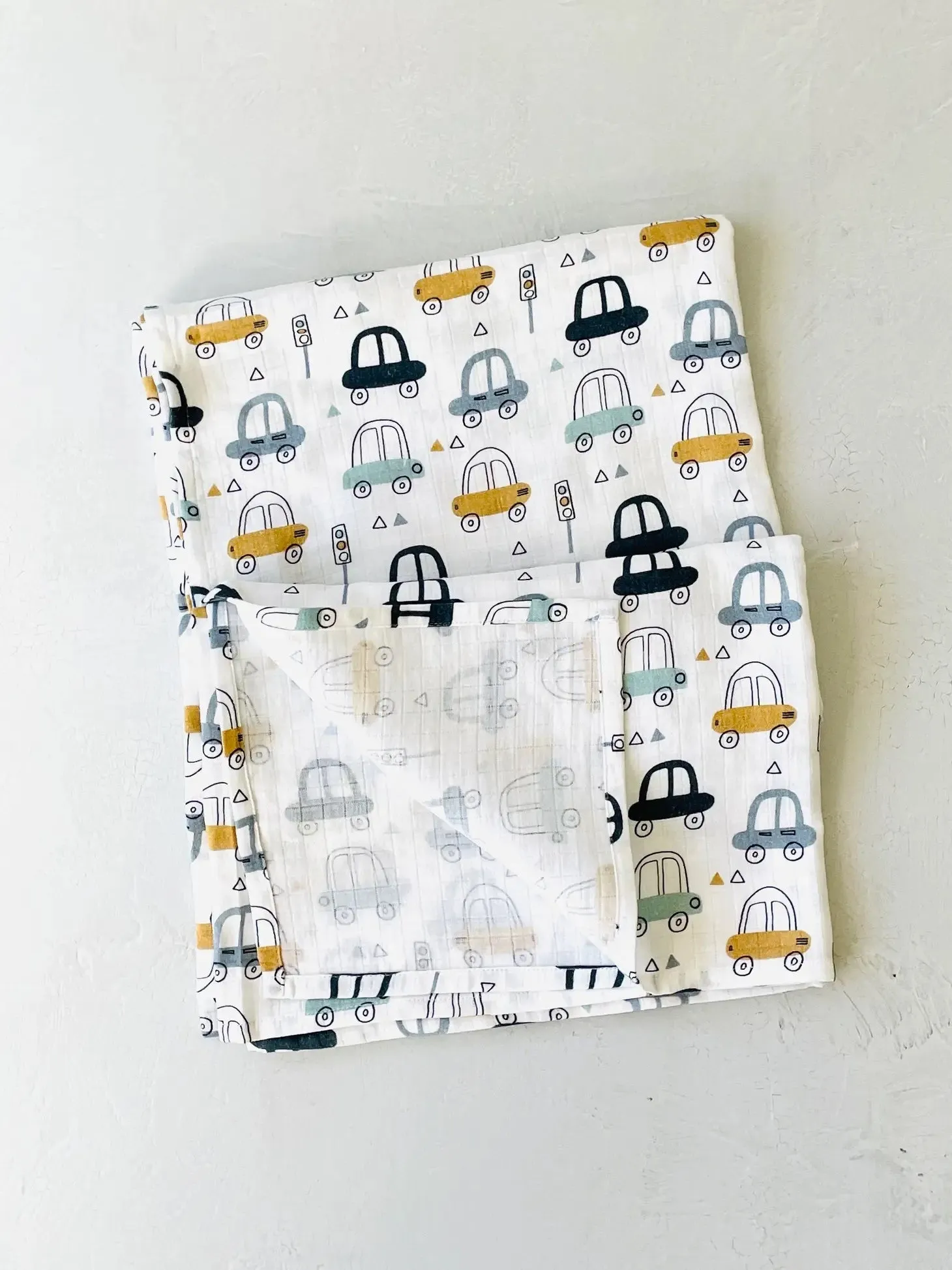 Cars Baby Swaddle Blanket (Organic Muslin)