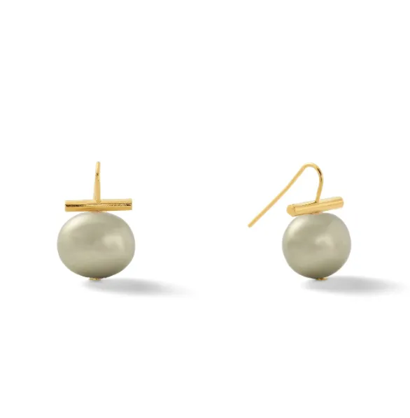 Catherine Canino, Large Pebble Pearl Earrings