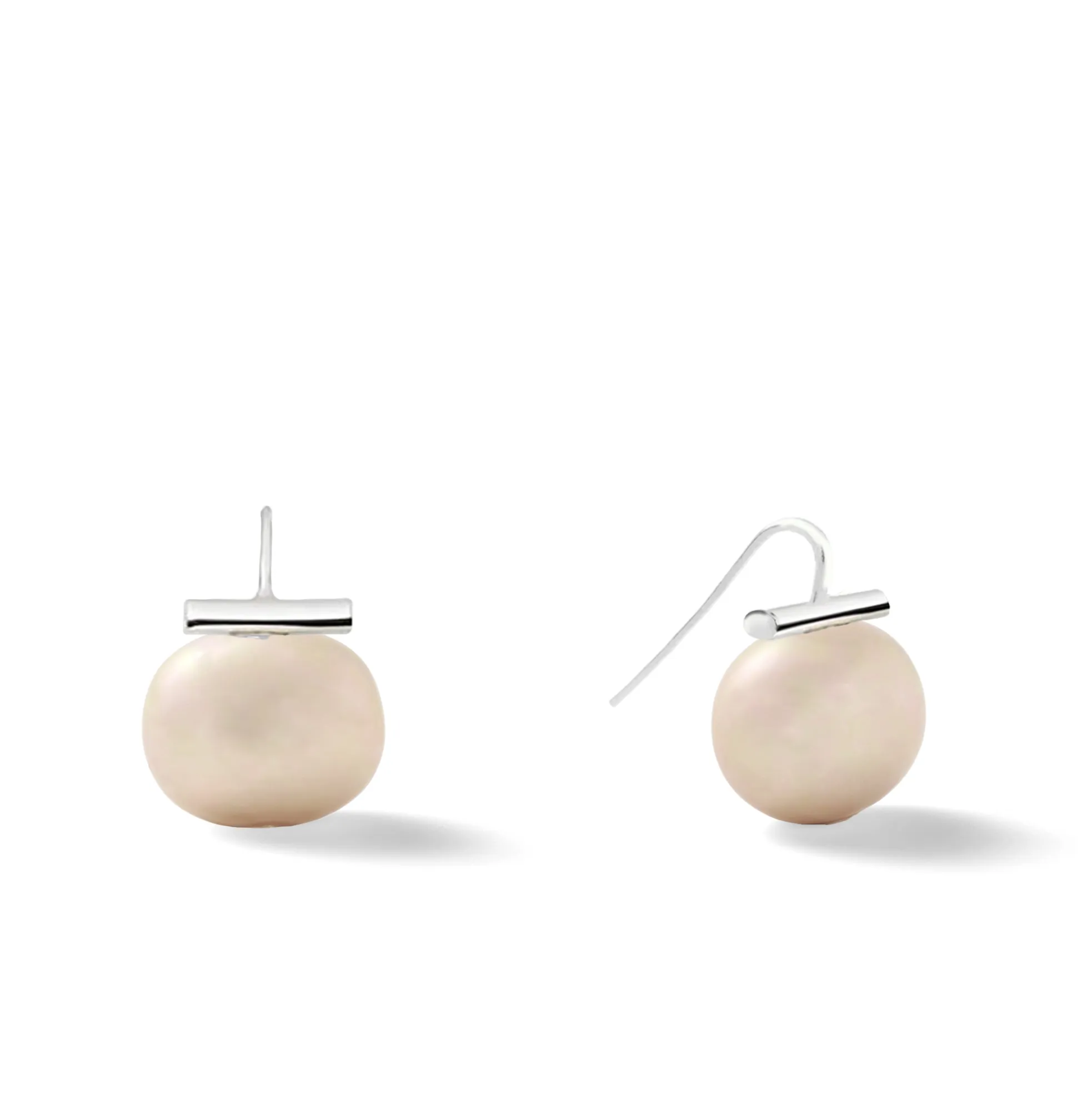 Catherine Canino, Large Pebble Pearl Earrings