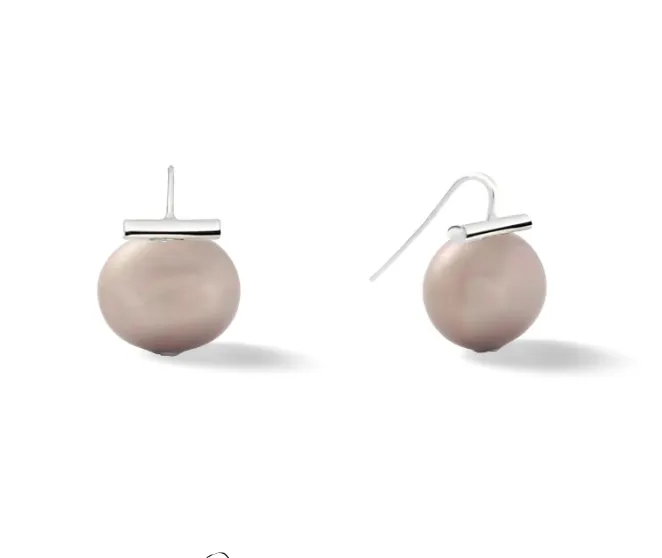 Catherine Canino, Large Pebble Pearl Earrings