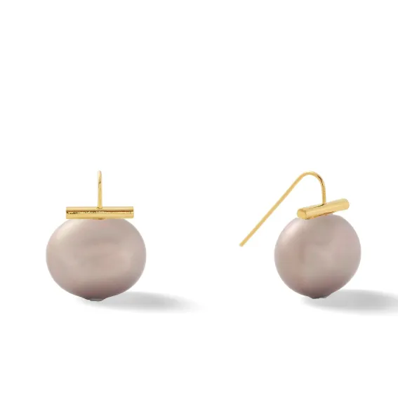 Catherine Canino, Large Pebble Pearl Earrings