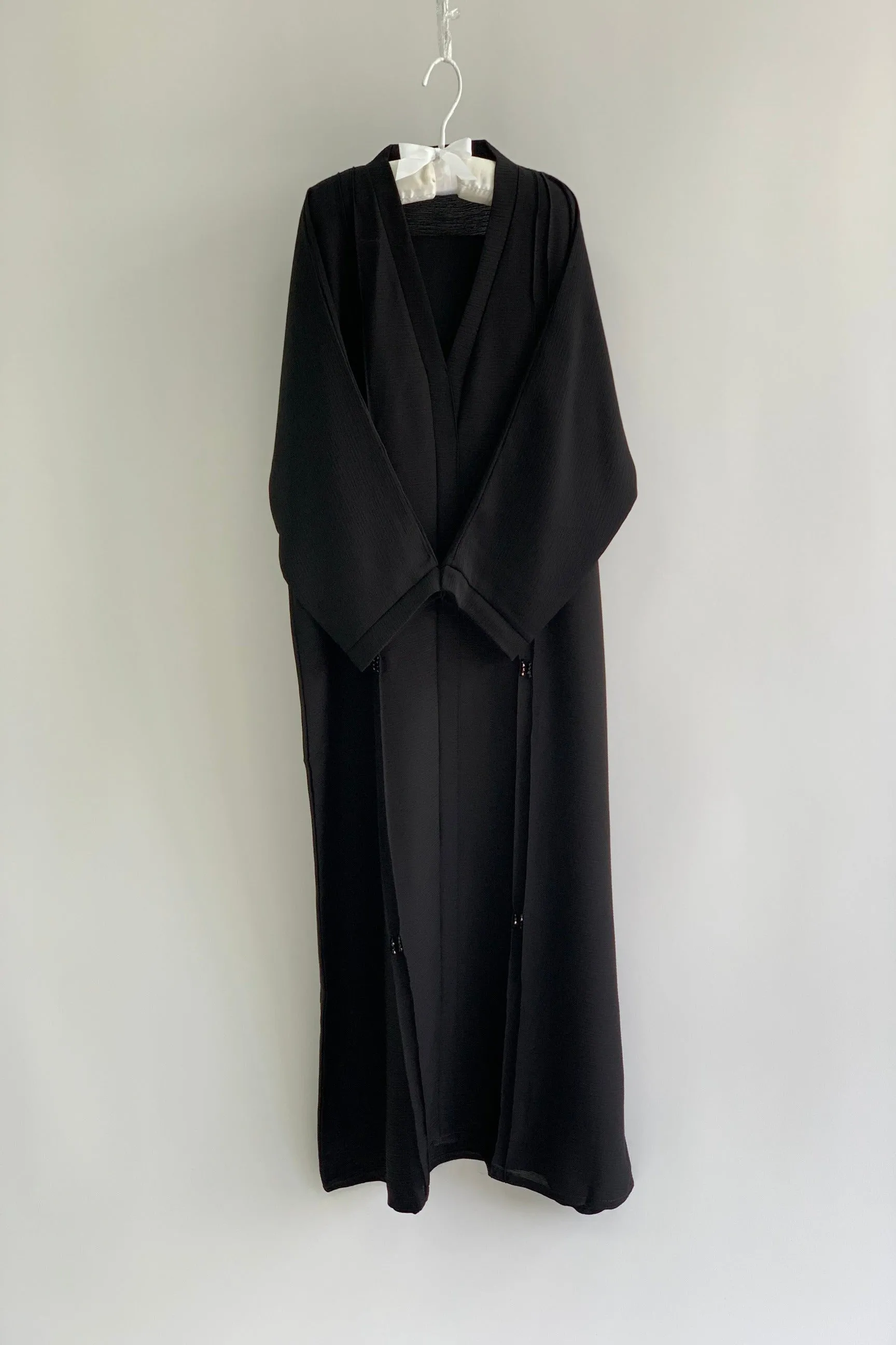 Children Textured Closed abaya- Black