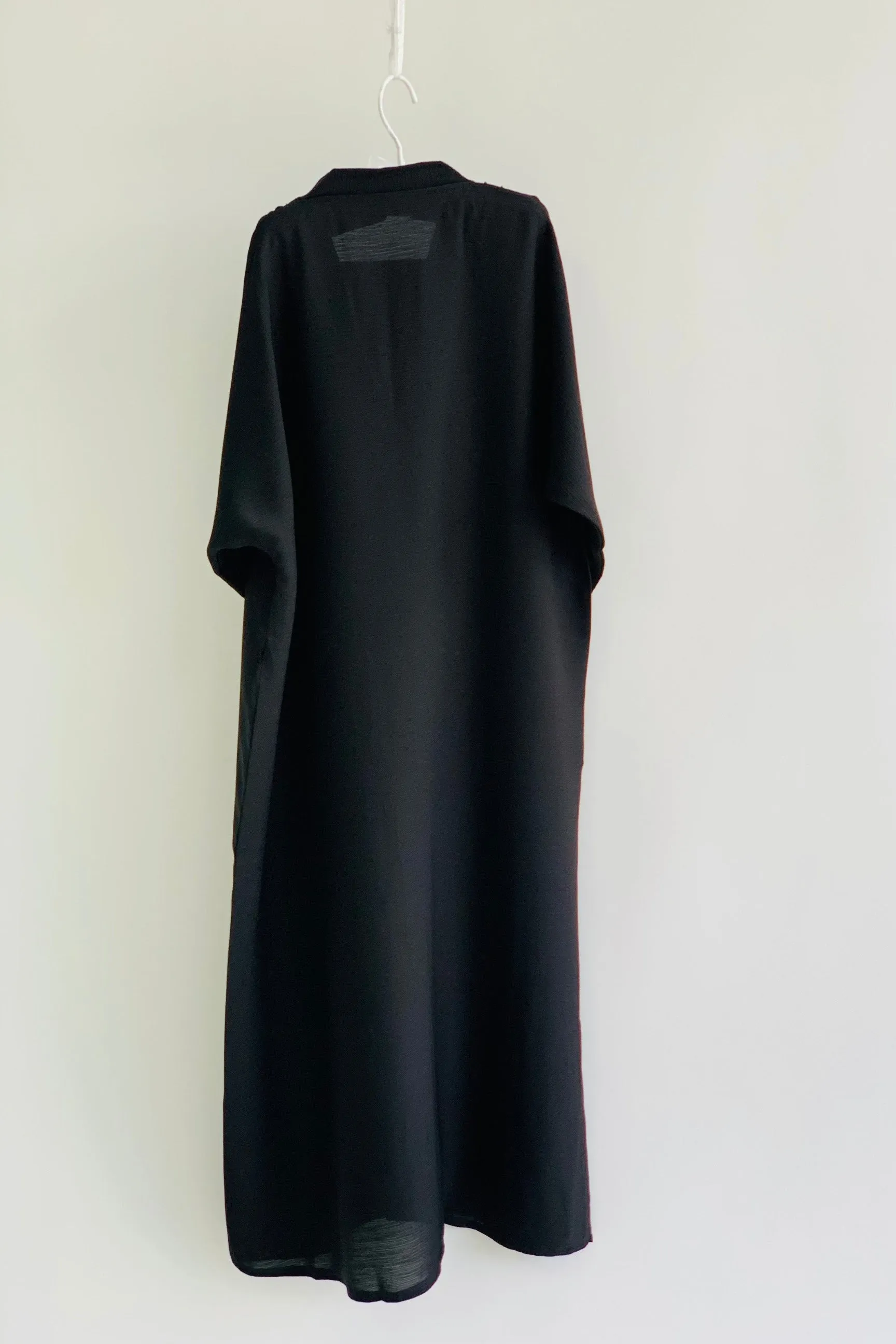 Children Textured Closed abaya- Black