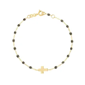 Classic Gigi Side Cross Bracelet (Yellow Gold)