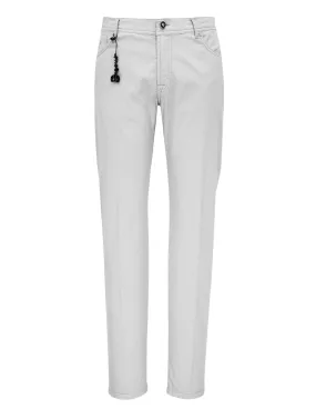 Cotton Silk 5 Pocket Pant | Cement