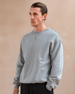 Crafted Organic Cotton Sweatshirt - Grey Melange