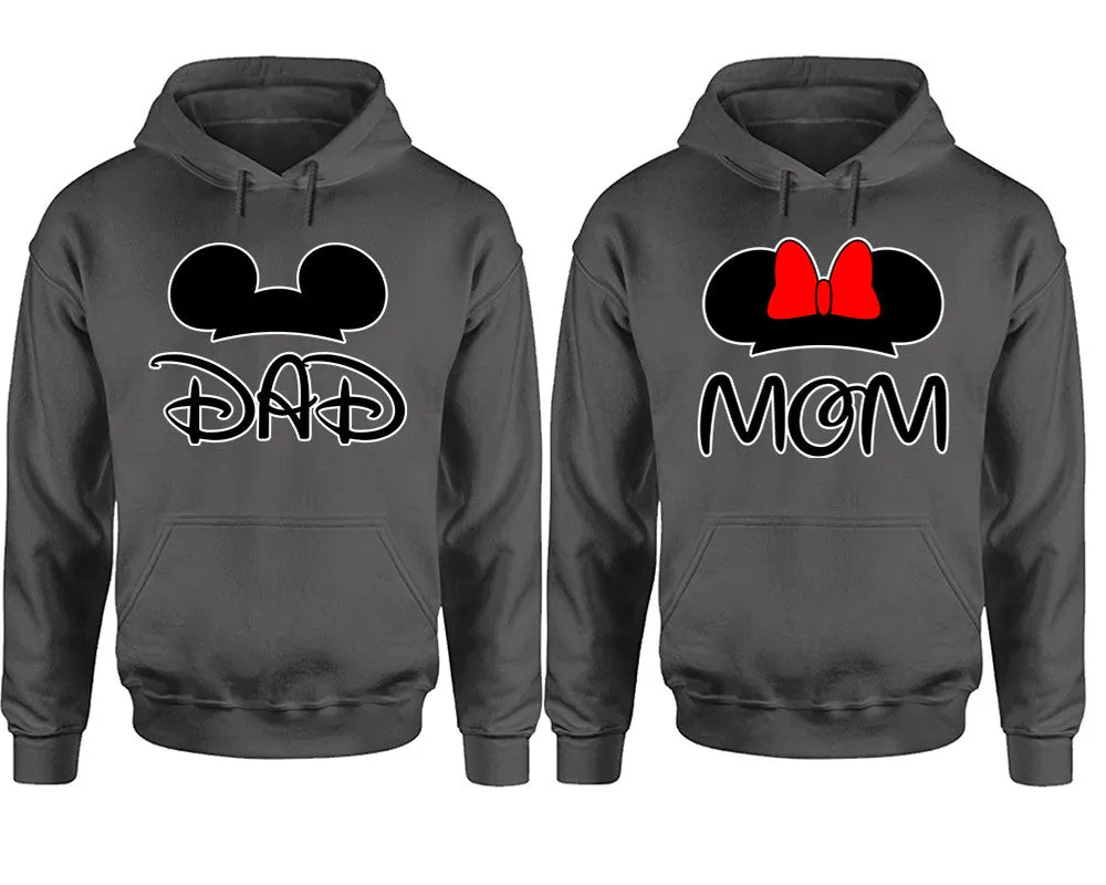 Dad and Mom Couple Matching Pullover Hoodies