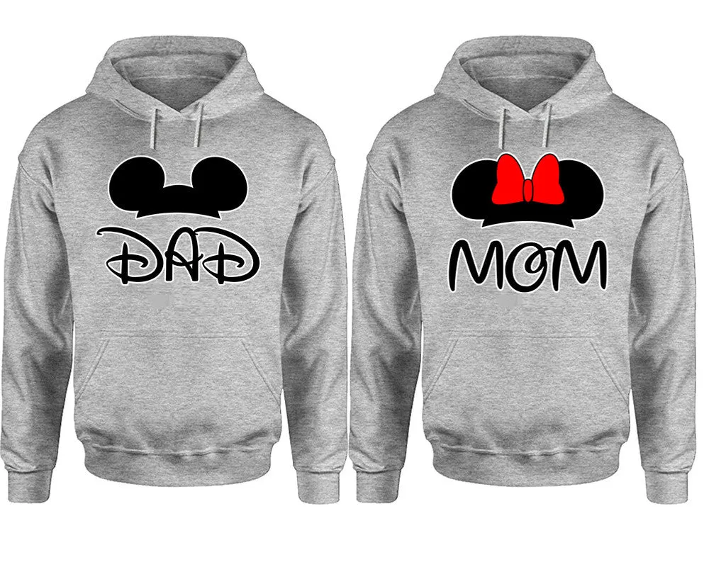 Dad and Mom Couple Matching Pullover Hoodies