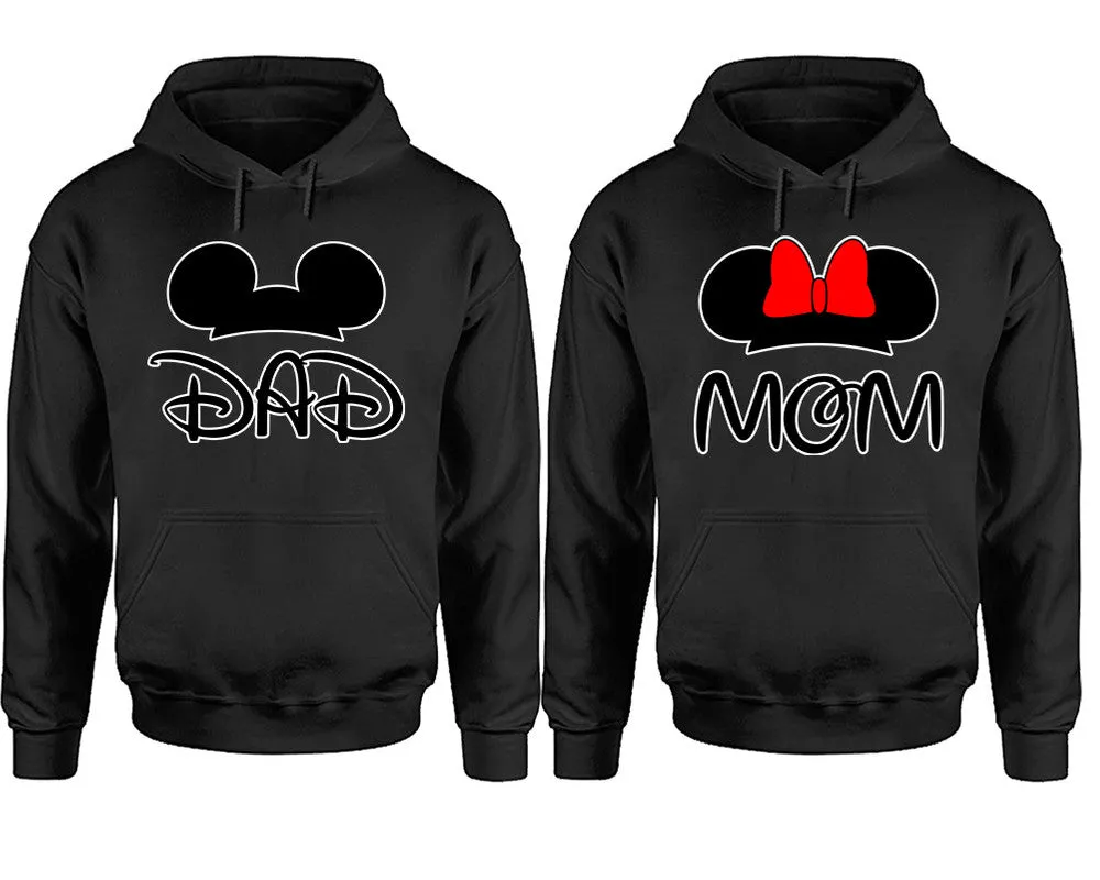 Dad and Mom Couple Matching Pullover Hoodies