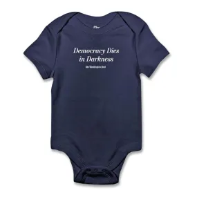 'Democracy Dies in Darkness' Washington Post Baby Onesie (navy)