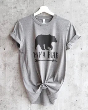 Distracted - Mama Bear Unisex T-Shirt in Heather Grey